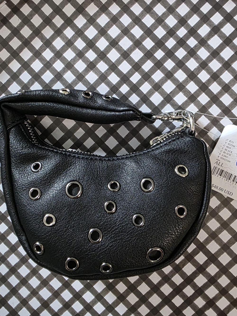 NWT|  Free People ♡ Black Micro Crescent Bag Charm